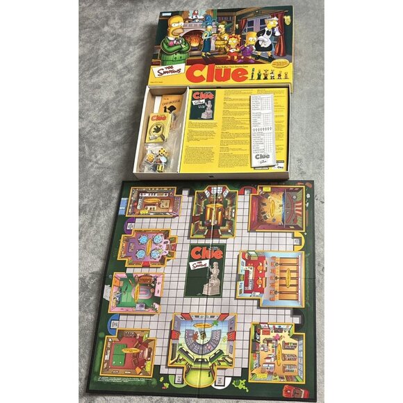Hasbro Other - The Simpsons Clue 2nd Edition Board Game Complete Bart Homer Collectible 2002